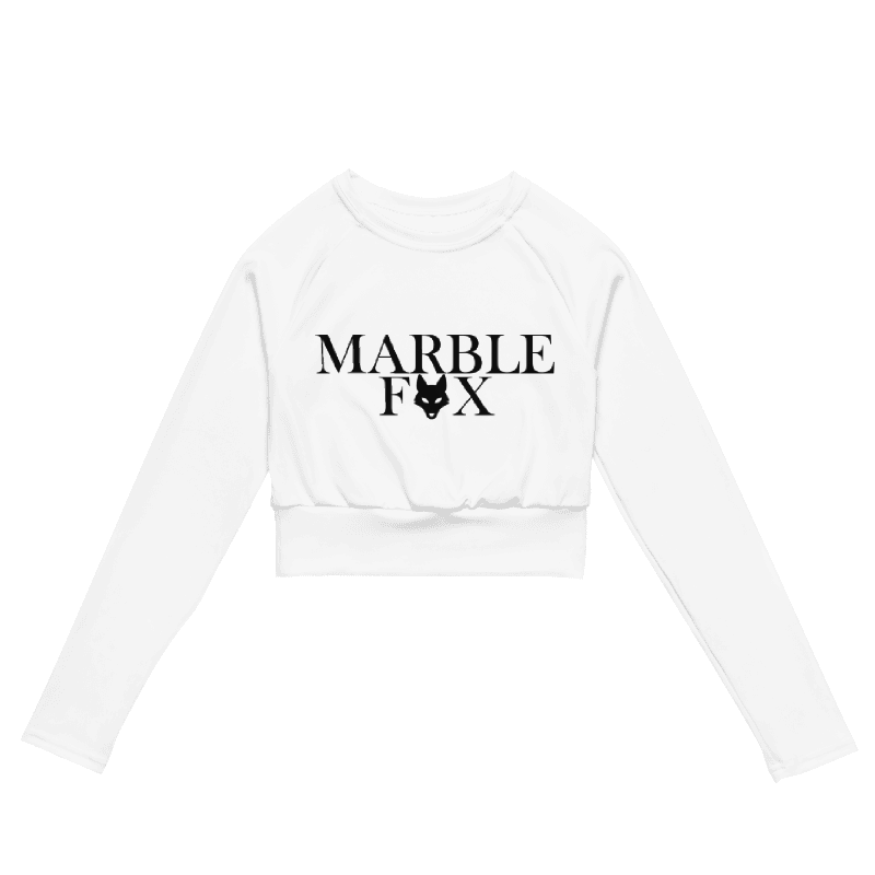 Marble Fox Long-sleeve crop top
